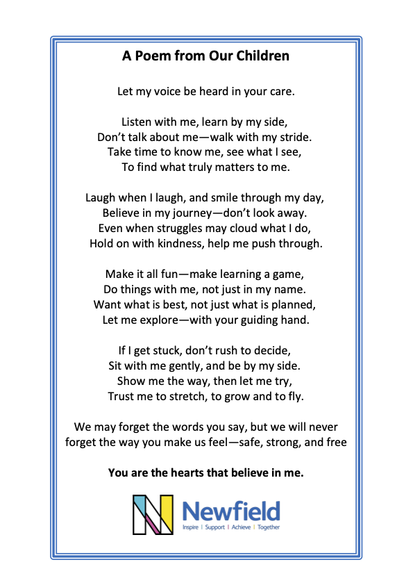a poem from our children
