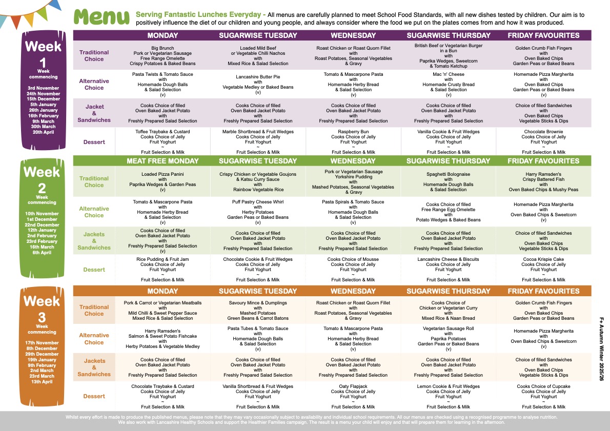 Menu Autumn Winter 2526