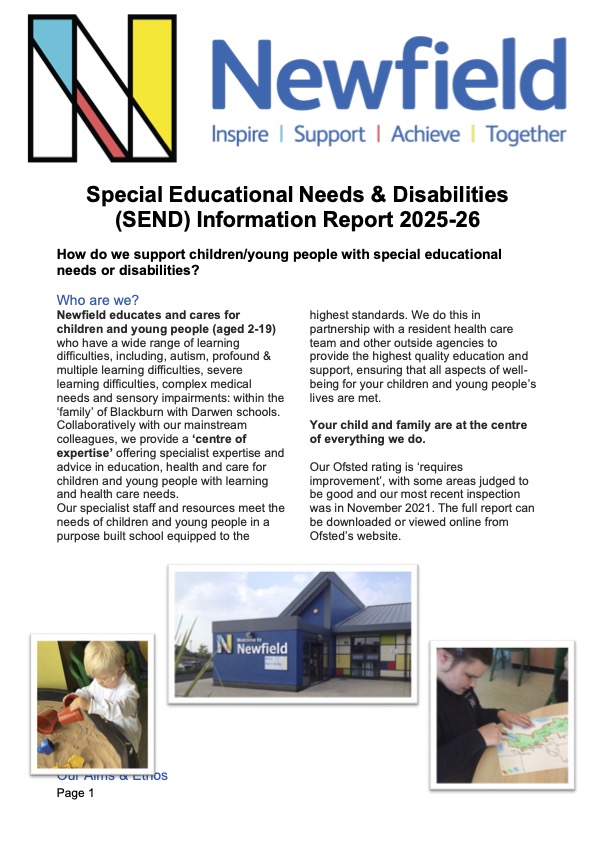 Newfield SEND Information Report 2025 - 26