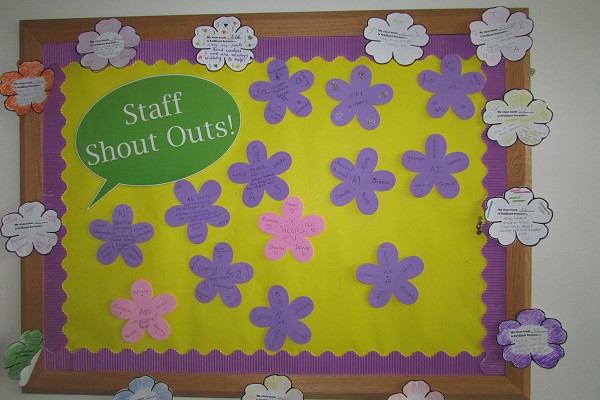 staff shout out board