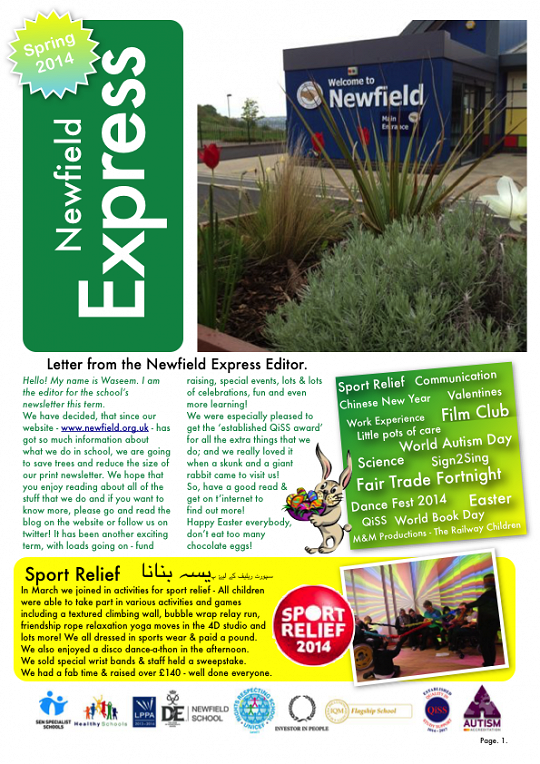 Newfield Newsletter Spring 2014