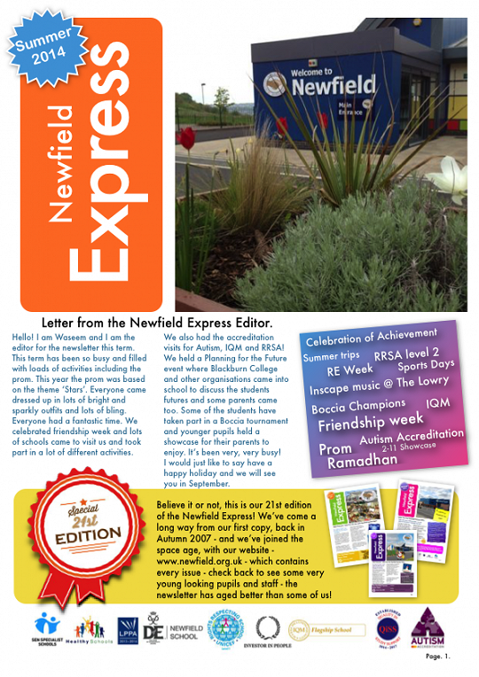 Newfield Newsletter Summer 2014